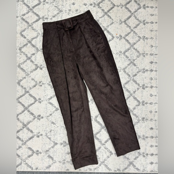NWOT‎ JONATHAN SIMKHAI Gabriella faux Suede Cropped Pant Trousers Women’s size 2 - Picture 5 of 13
